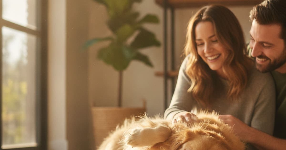 A dog being cared for at home, illustrating best itch supplement for dogs