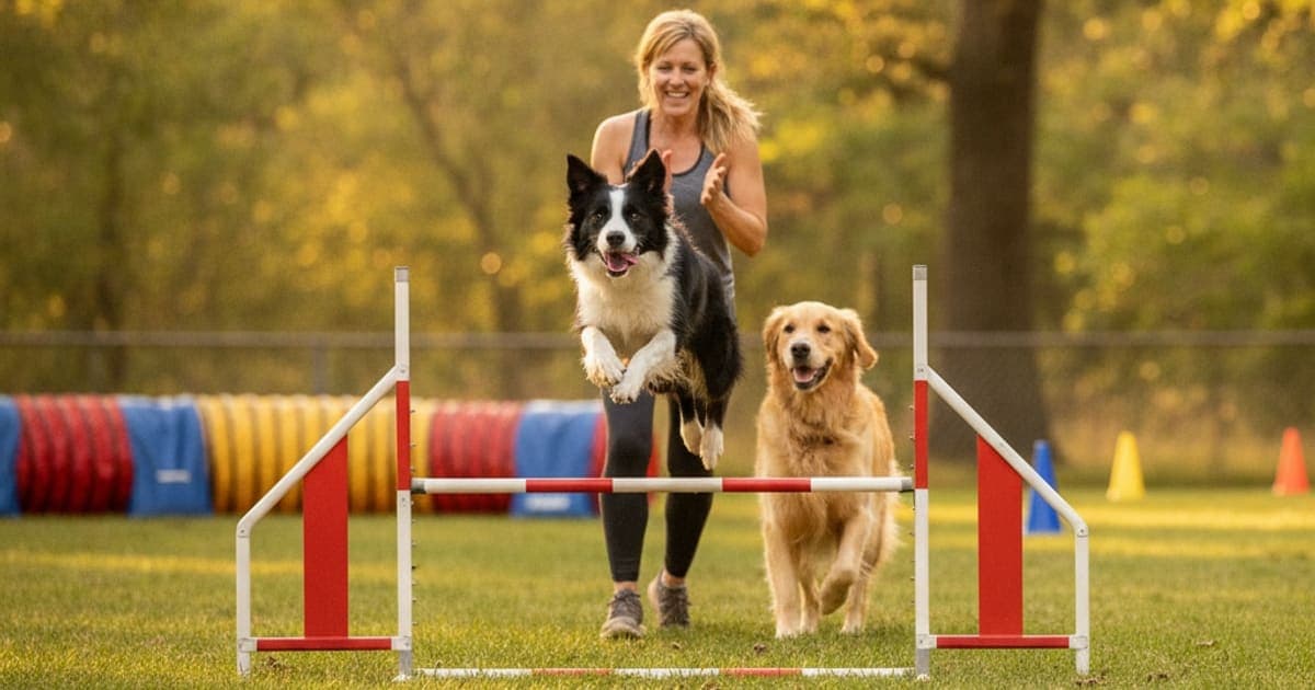 A dog being cared for at home, illustrating best joint support for agility dogs