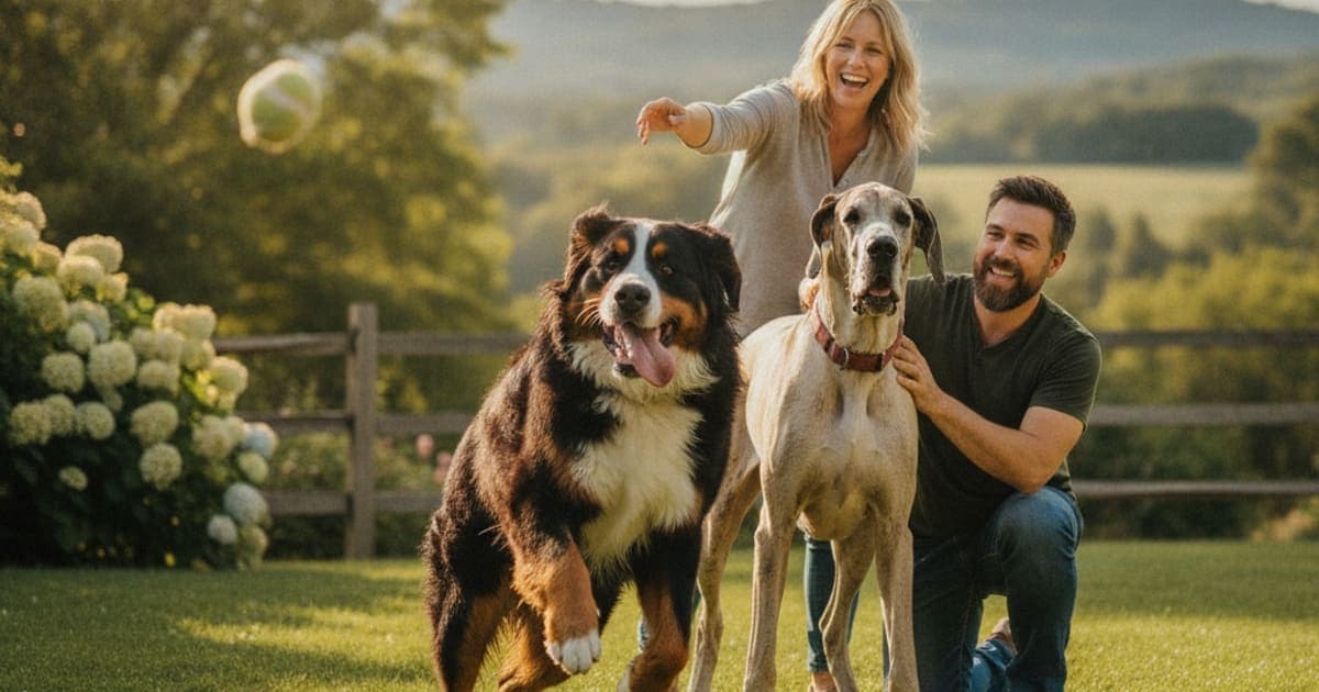 A dog being cared for at home, illustrating best joint support for giant breed dogs: what works