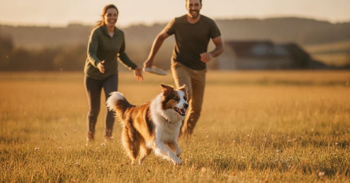 A dog being cared for at home, illustrating best joint support for herding dogs