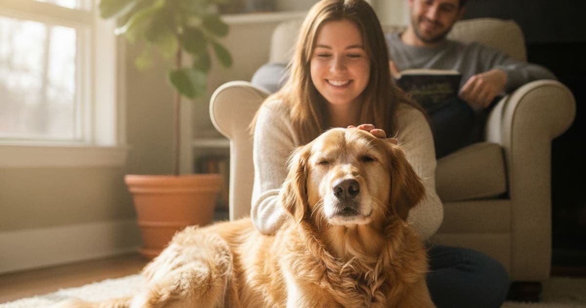 A dog being cared for at home, illustrating best joint support for indoor dogs