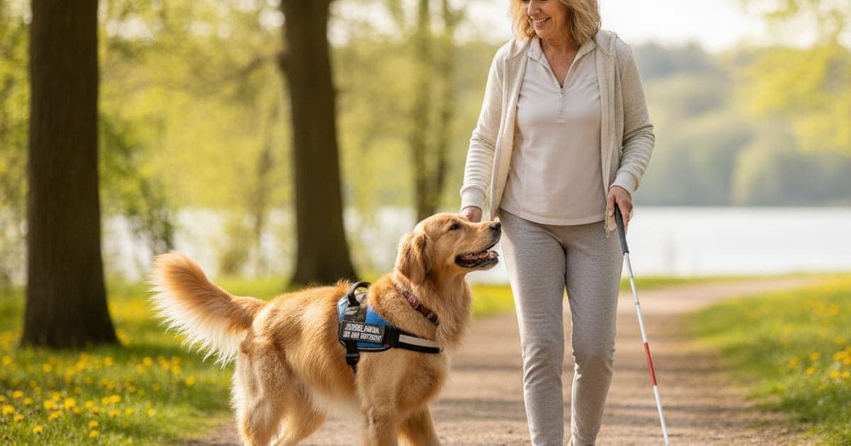 A dog being cared for at home, illustrating best joint support for service dogs