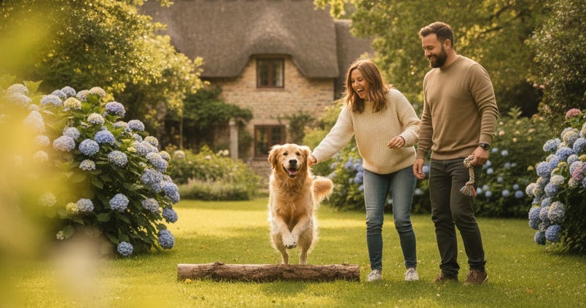 A dog being cared for at home, illustrating best joint supplement for dogs with hip dysplasia