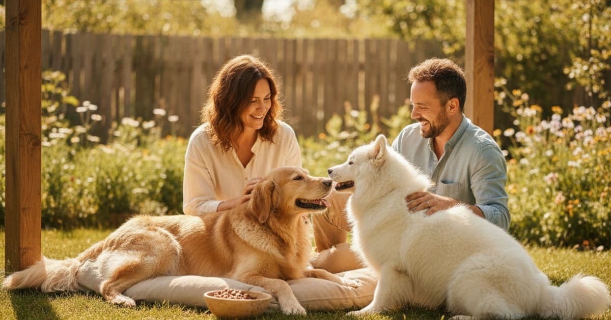 A dog being cared for at home, illustrating best supplement for dogs with sensitive stomachs