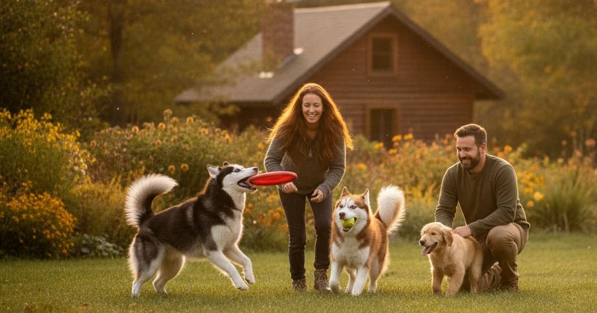 A dog being cared for at home, illustrating best supplements for huskies