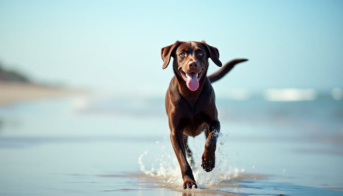 A dog being cared for at home, illustrating dog bunny hopping