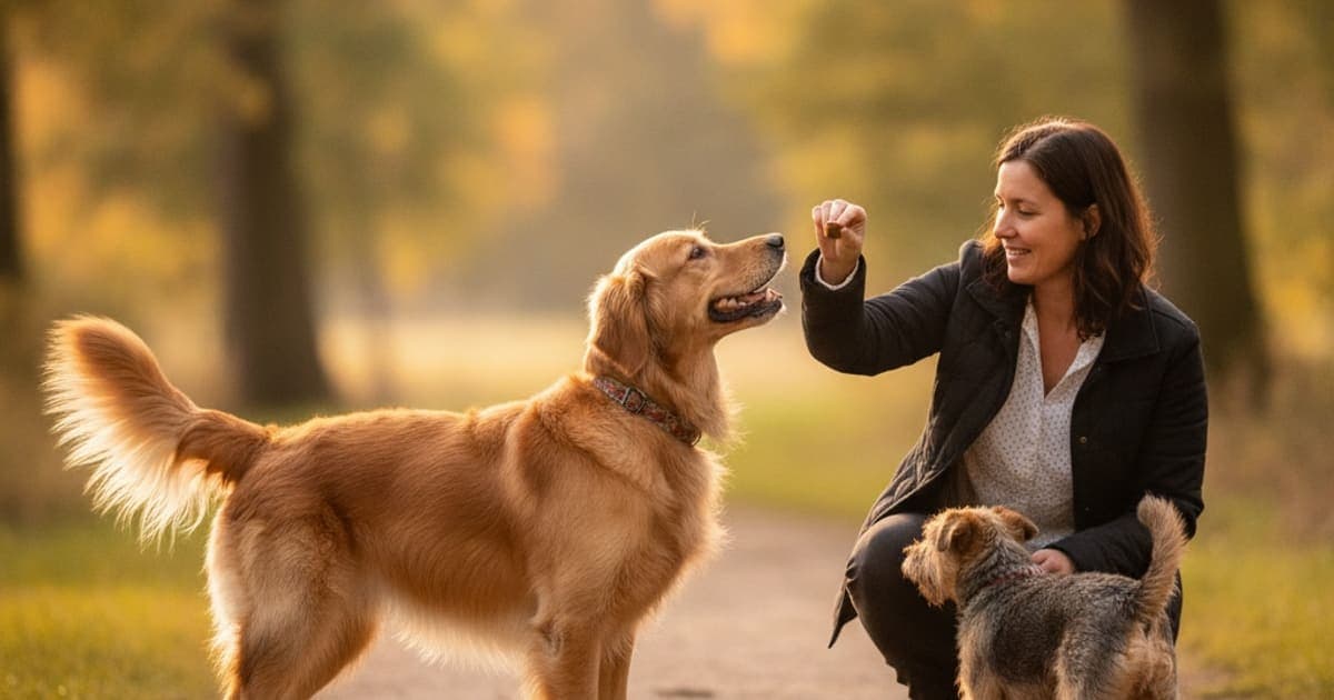 A dog being cared for at home, illustrating best thing to give a dog lagging behind on walks