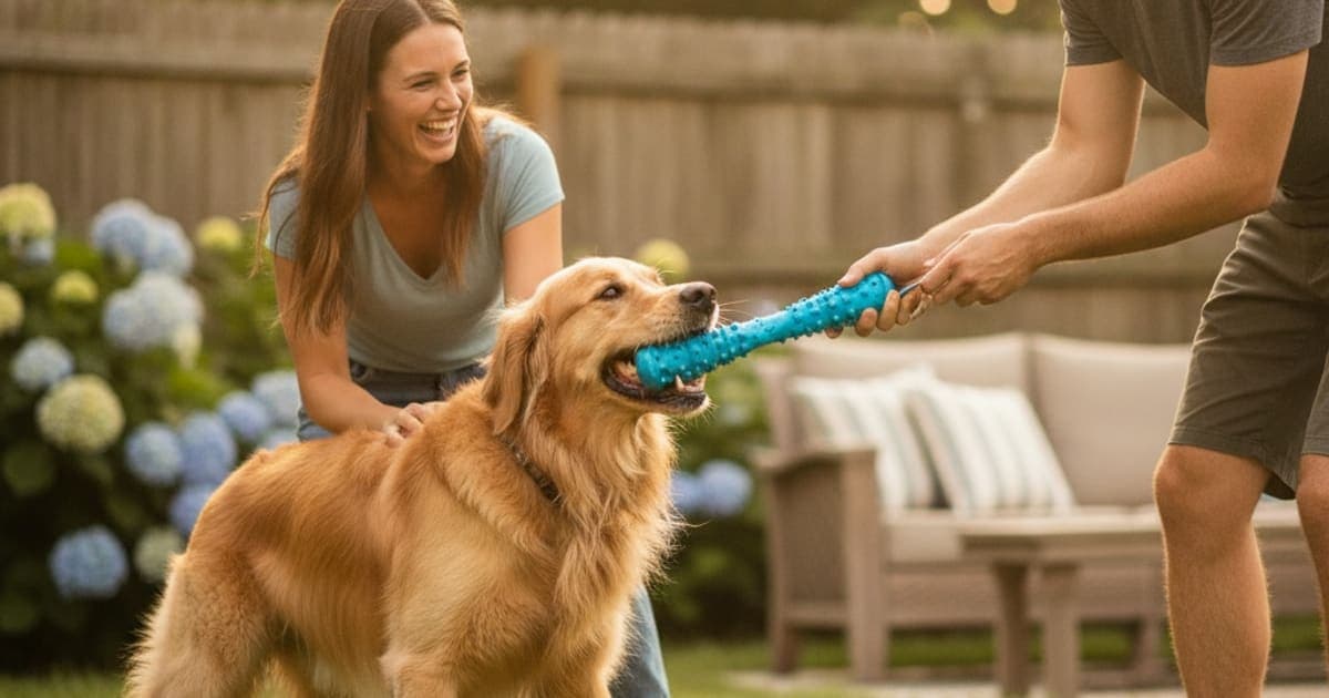A dog being cared for at home, illustrating best thing to give a dog licking a joint