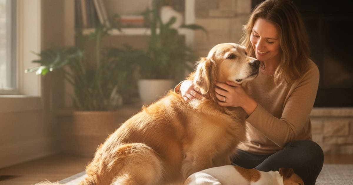 A dog being cared for at home, illustrating dog not improving on pain meds? what owners try next