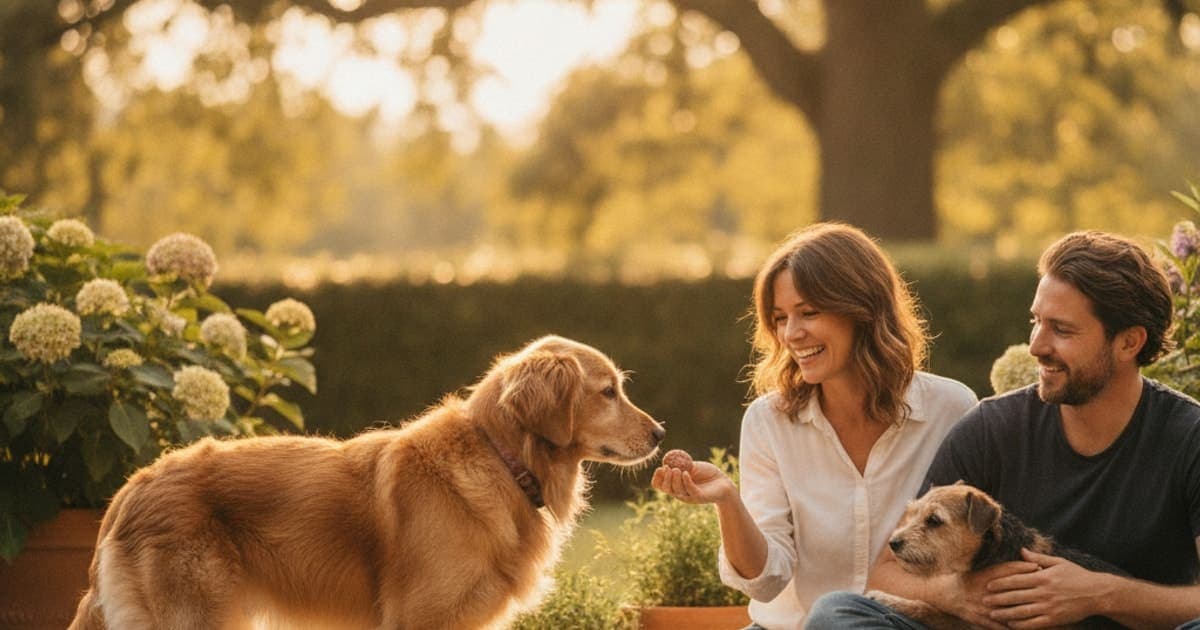 A dog being cared for at home, illustrating best thing to give a dog reluctant to be touched