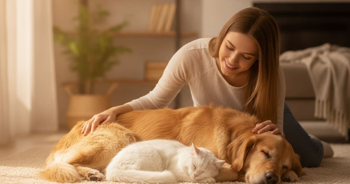 A dog being cared for at home, illustrating best thing to give a dog sleeping more than usual