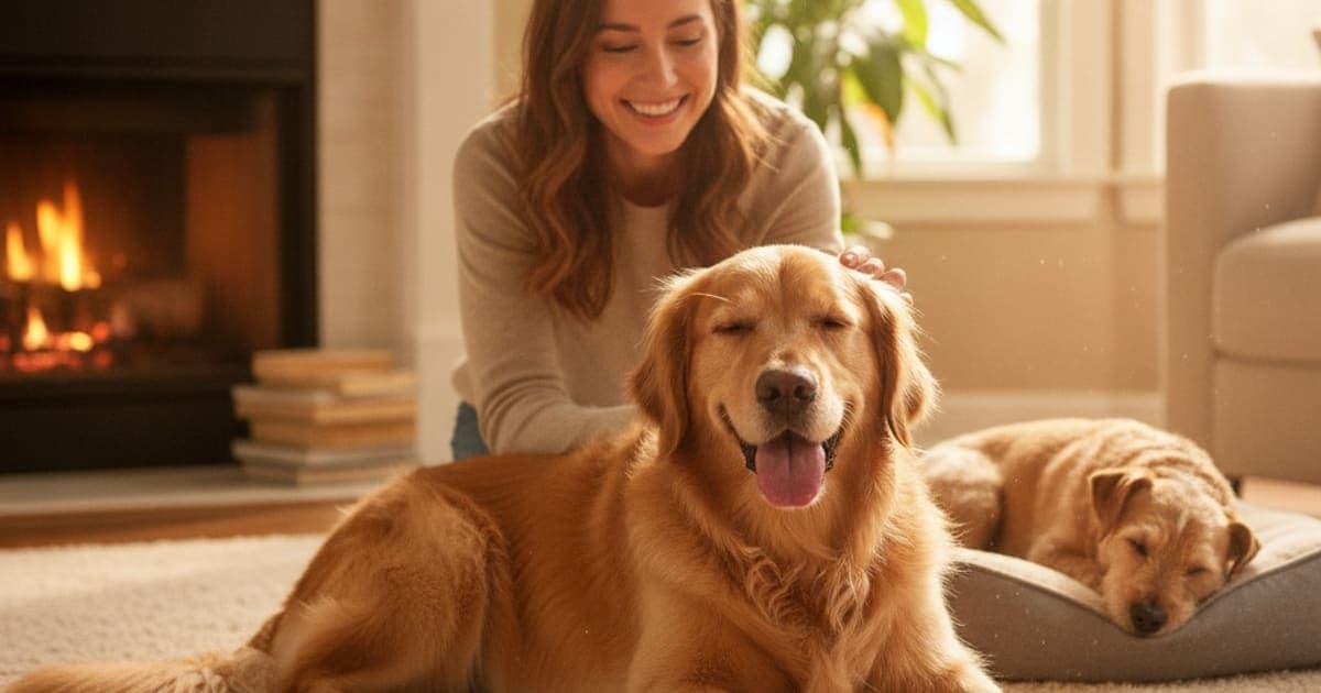 A dog being cared for at home, illustrating colitis in dogs (2026)