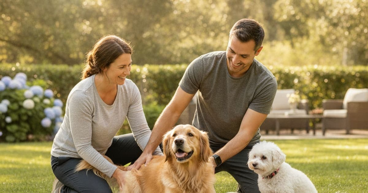 A dog being cared for at home, illustrating hip weakness in dogs (2026)