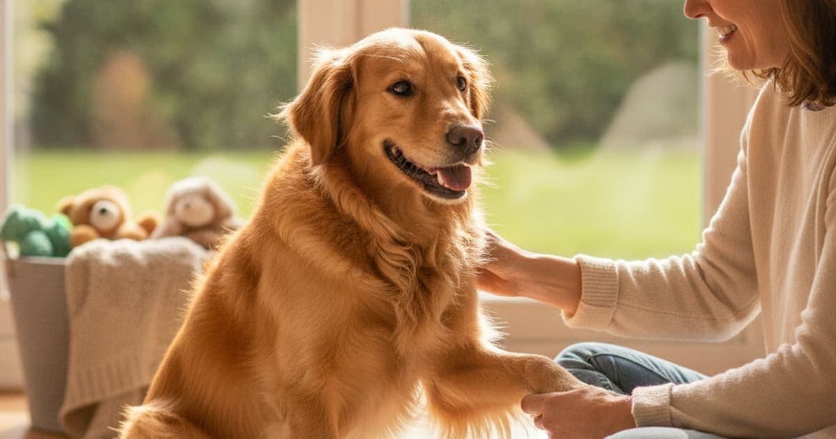 A dog being cared for at home, illustrating lick granuloma in dogs (2026)