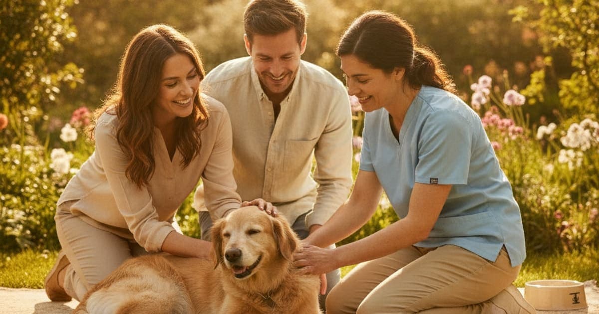 A dog being cared for at home, illustrating stomach ulcers in dogs (2026)
