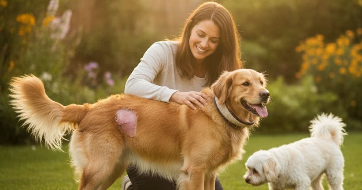 A dog being cared for at home, illustrating surgical incision healing in dogs (2026)