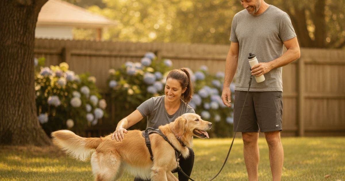 A dog being cared for at home, illustrating tplo surgery recovery in dogs (2026)