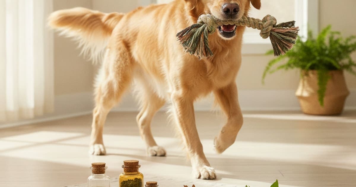 A dog being cared for at home, illustrating boost dog immune system supplements
