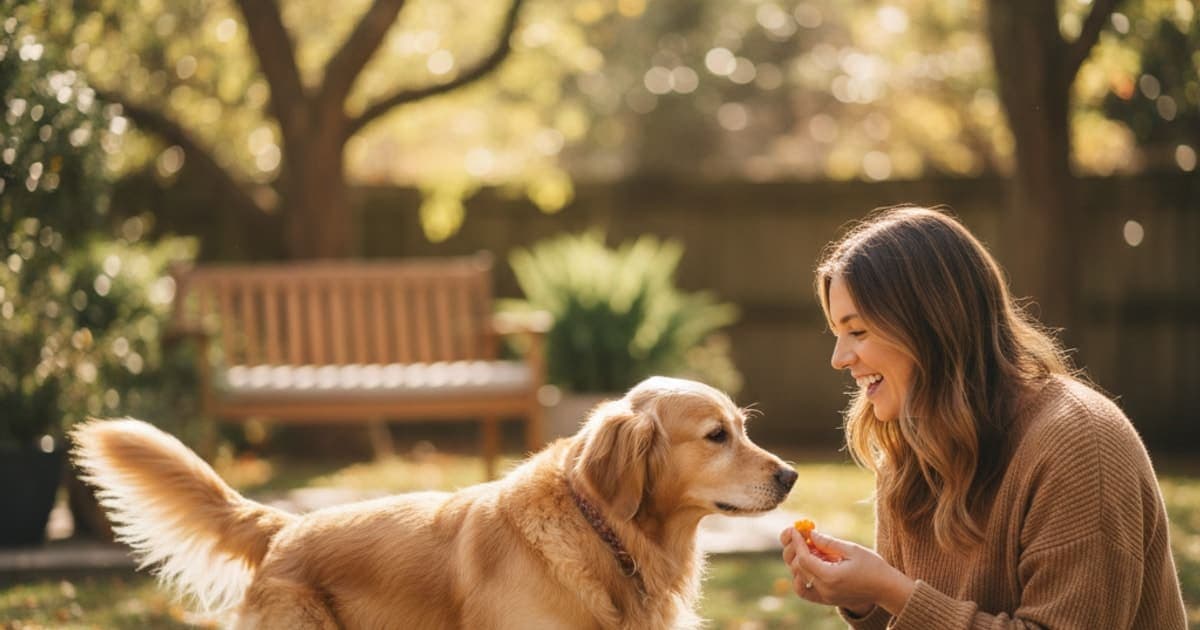 A dog being cared for at home, illustrating boswellia for dogs reviews: brands and combo formulas