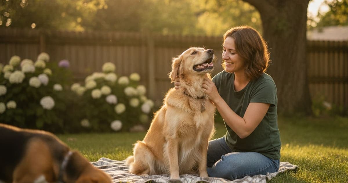 A dog being cared for at home, illustrating bpc-157 and diabetic dogs: what owners need to know