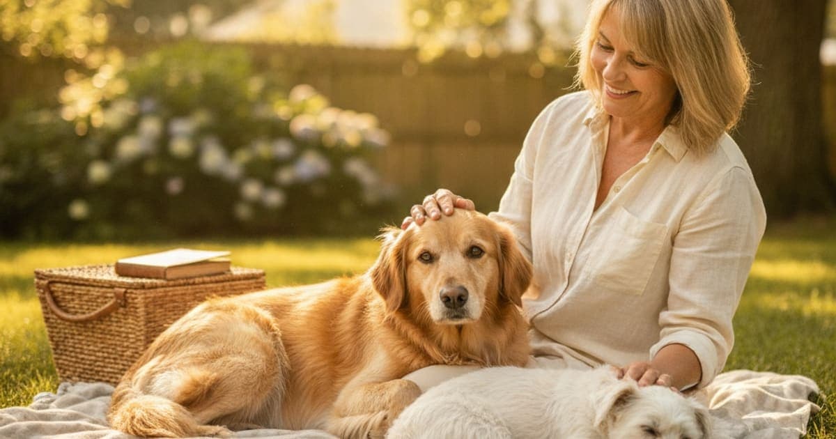 A dog being cared for at home, illustrating bpc-157 and dogs with cushing's: what owners should know