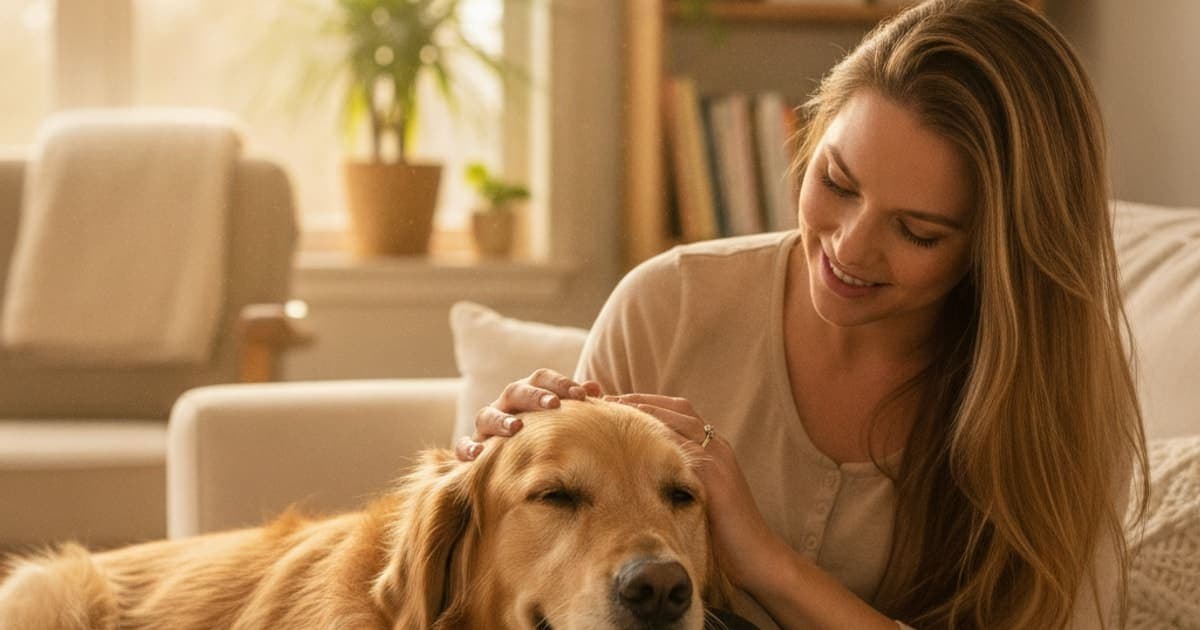 A dog being cared for at home, illustrating bpc-157 and dogs with epilepsy: safety basics