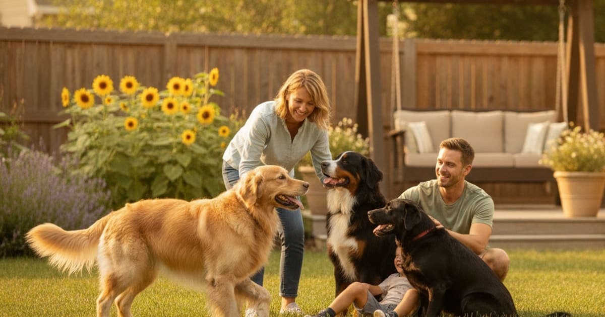 A dog being cared for at home, illustrating bpc-157 dose for large dogs