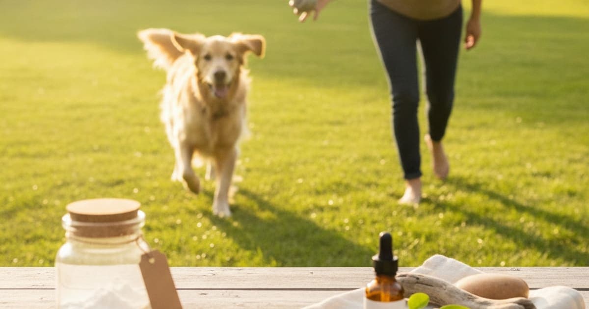 A dog being cared for at home, illustrating bpc-157 for amputation recovery in dogs: does it work