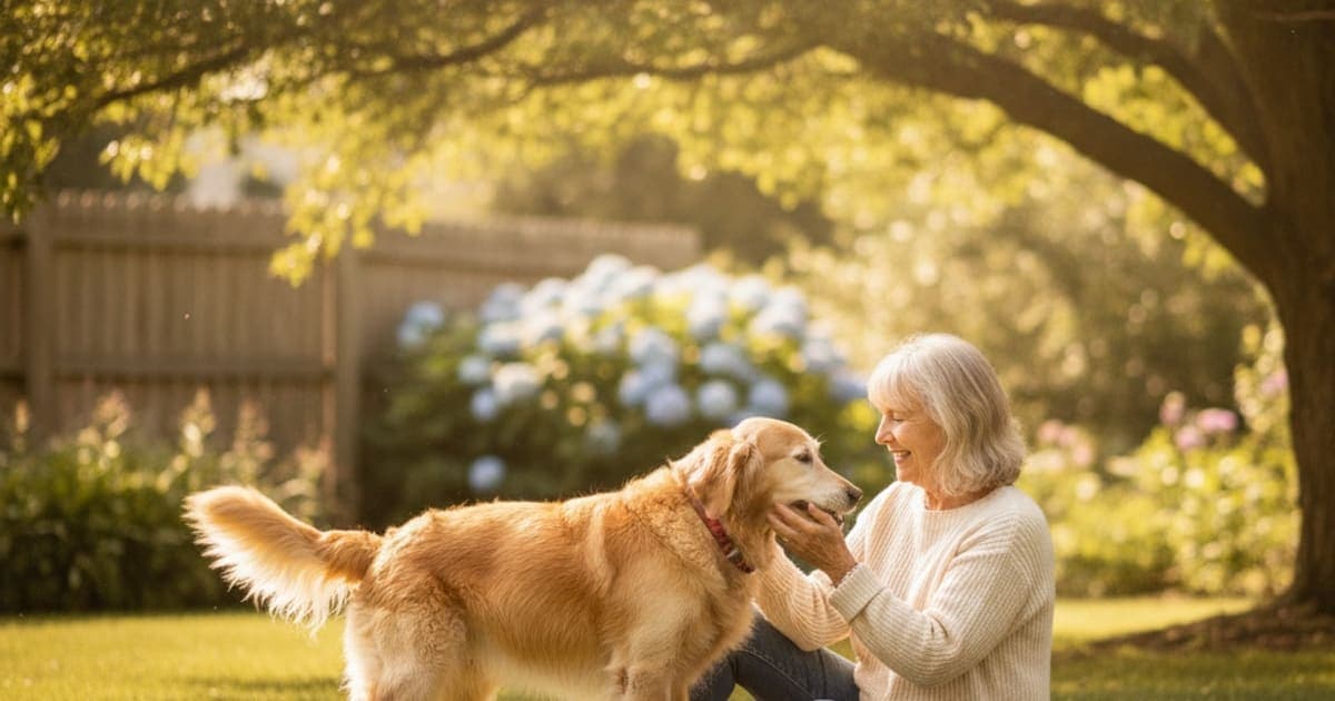 A dog being cared for at home, illustrating bpc-157 for dogs over 7: what senior owners should know