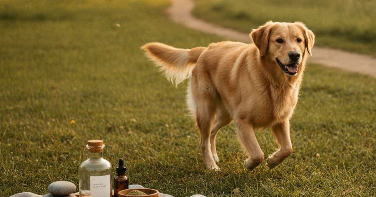 A dog being cared for at home, illustrating bpc-157 for torn acl in dogs: does it work
