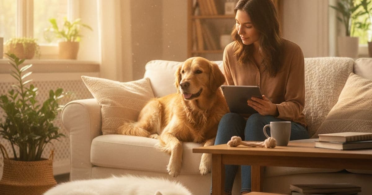 A dog being cared for at home, illustrating is bpc-157 fda approved for dogs? what owners should know