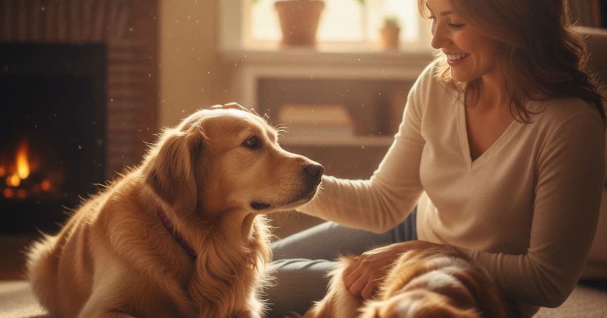 A dog being cared for at home, illustrating bpc-157 long term safety for dogs
