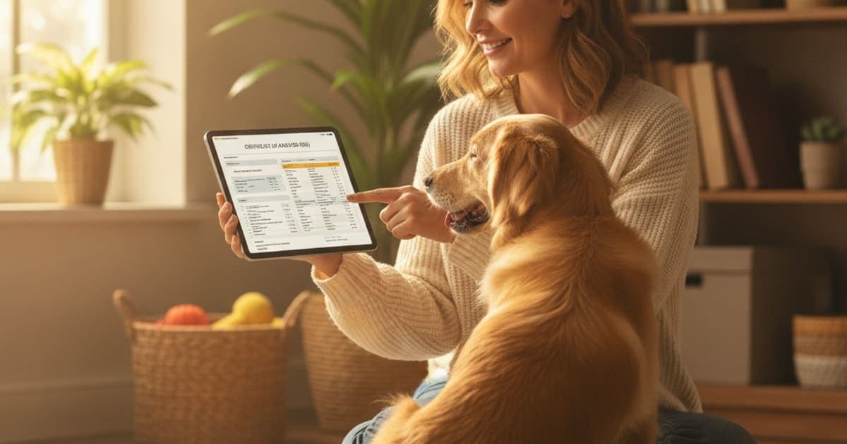A dog being cared for at home, illustrating bpc-157: how to read a coa for dogs