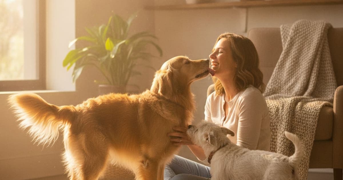 A dog being cared for at home, illustrating bpc-157 side effects for dogs