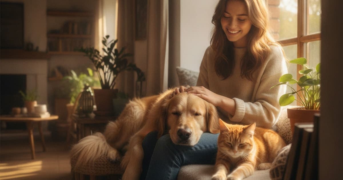 A dog being cared for at home, illustrating bpc-157 starting dose for dogs
