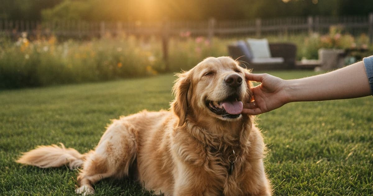 A dog being cared for at home, illustrating bpc-157 vs metacam: which works better for dogs