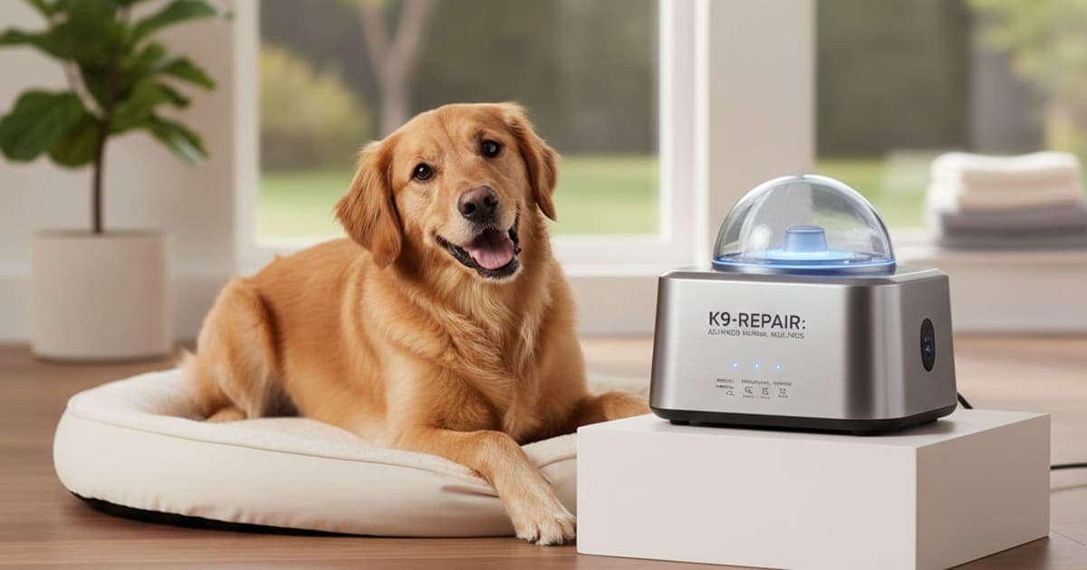 A dog being cared for at home, illustrating buy k9-repair online: 2026 buyer's guide