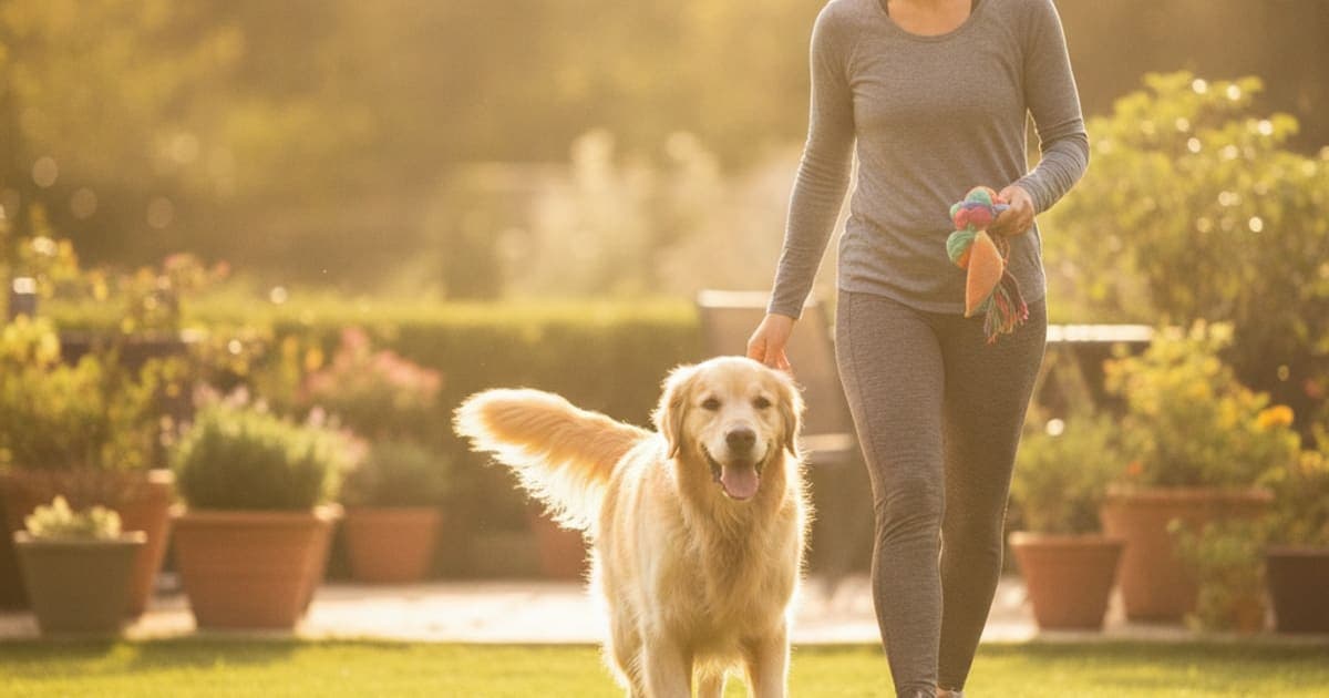 A dog being cared for at home, illustrating a dog's hip arthritis improve without surgery