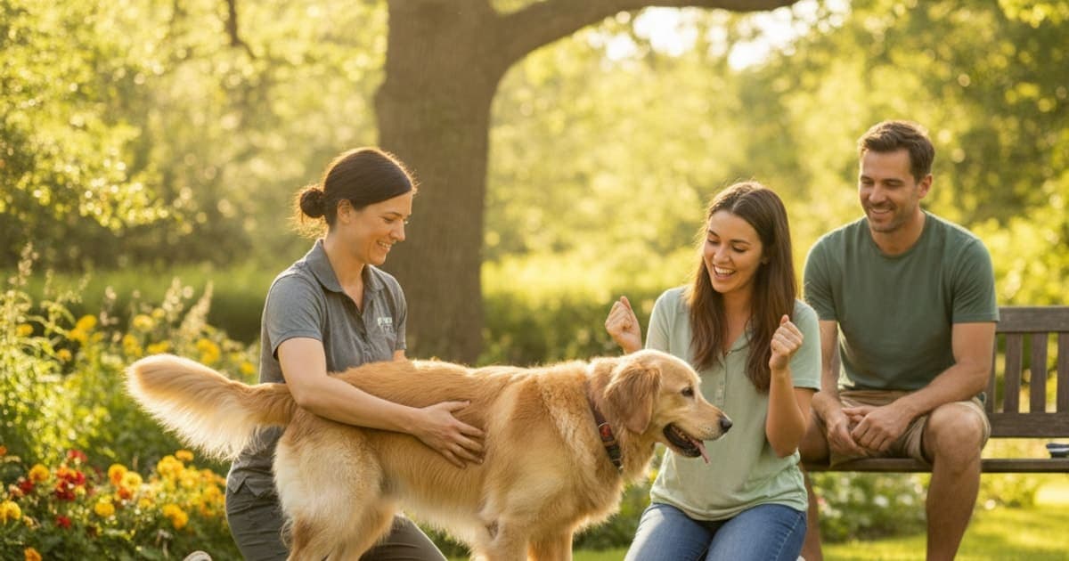 A dog being cared for at home, illustrating avulsion fracture in dogs be reversed? (explained)