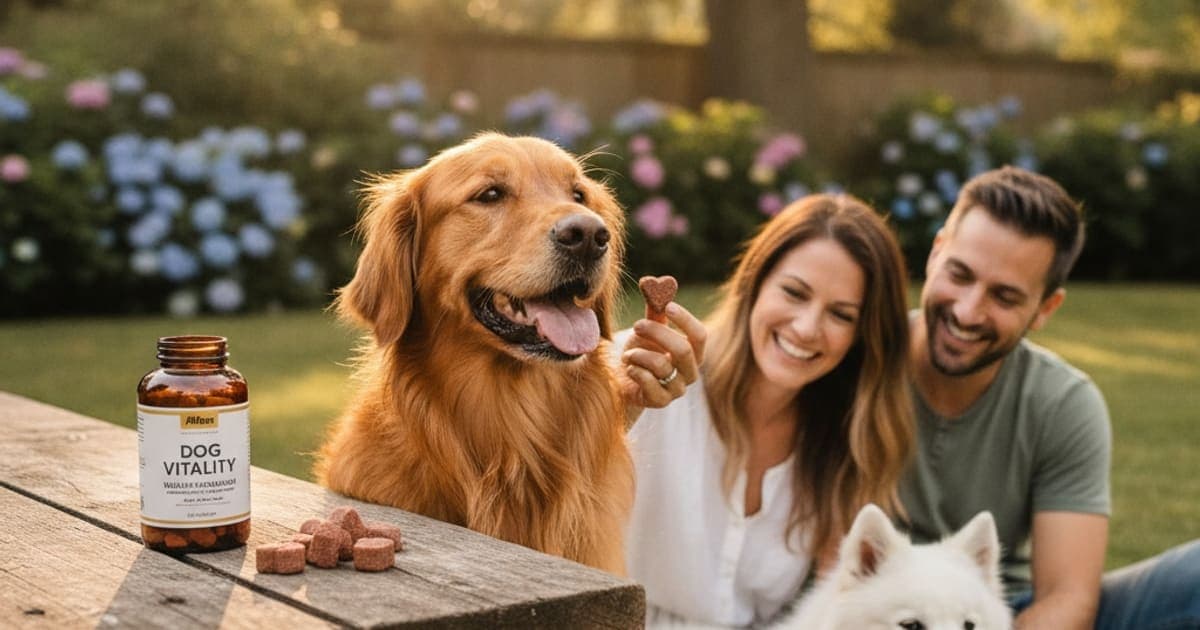 A dog being cared for at home, illustrating dogs have human multivitamins? safety explained