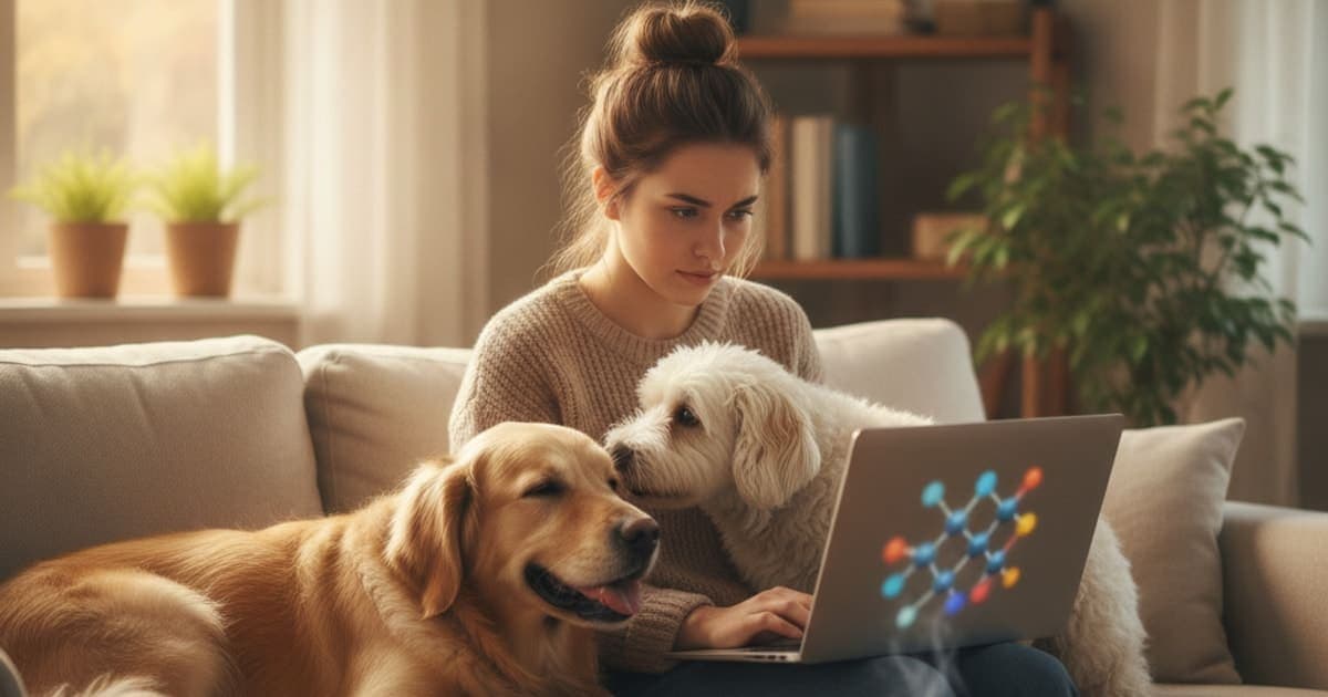 A dog being cared for at home, illustrating i give my dog tb-500? (eligibility explained)