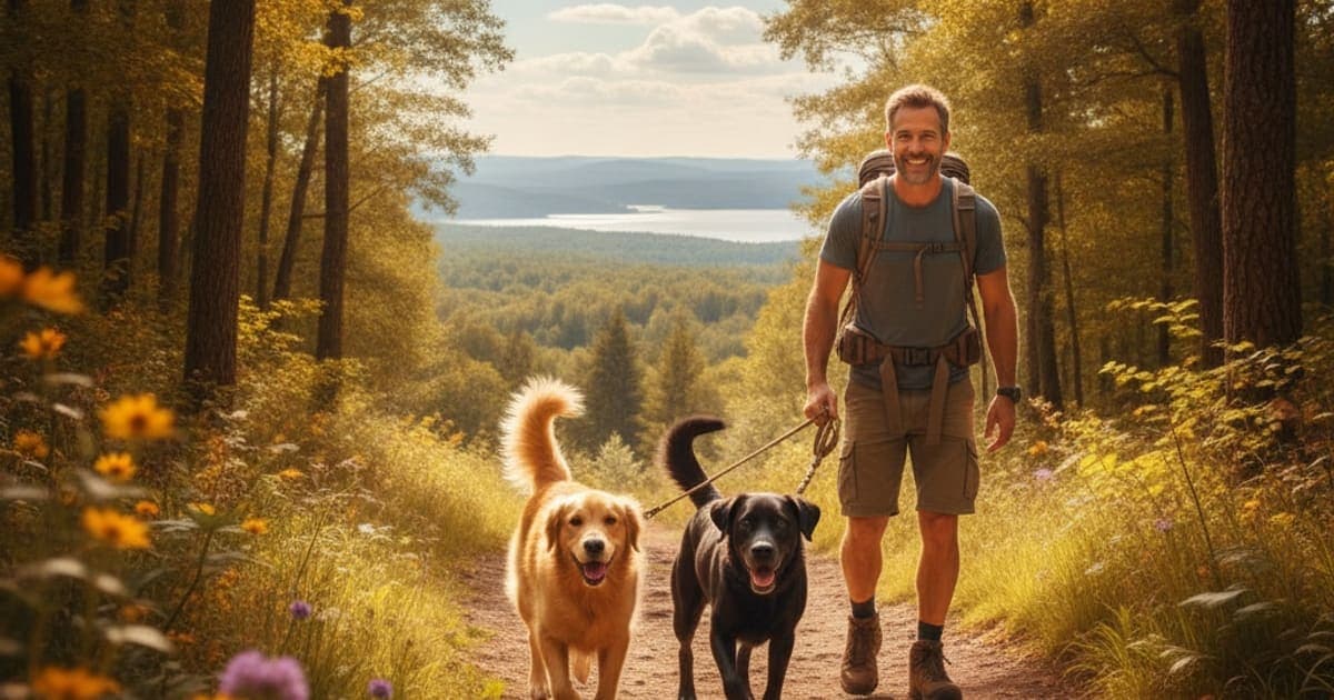 A dog being cared for at home, illustrating i take my dog hiking? (safety, gear and trails)