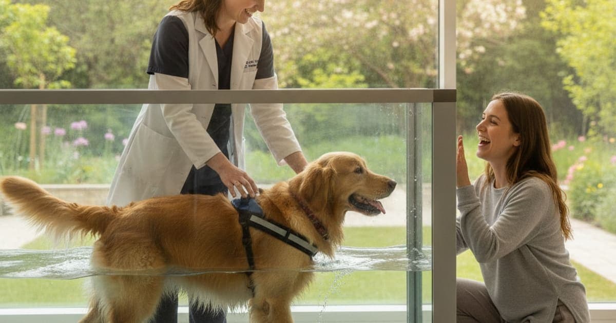 A dog being cared for at home, illustrating nerve damage in dogs be reversed? (recovery explained)