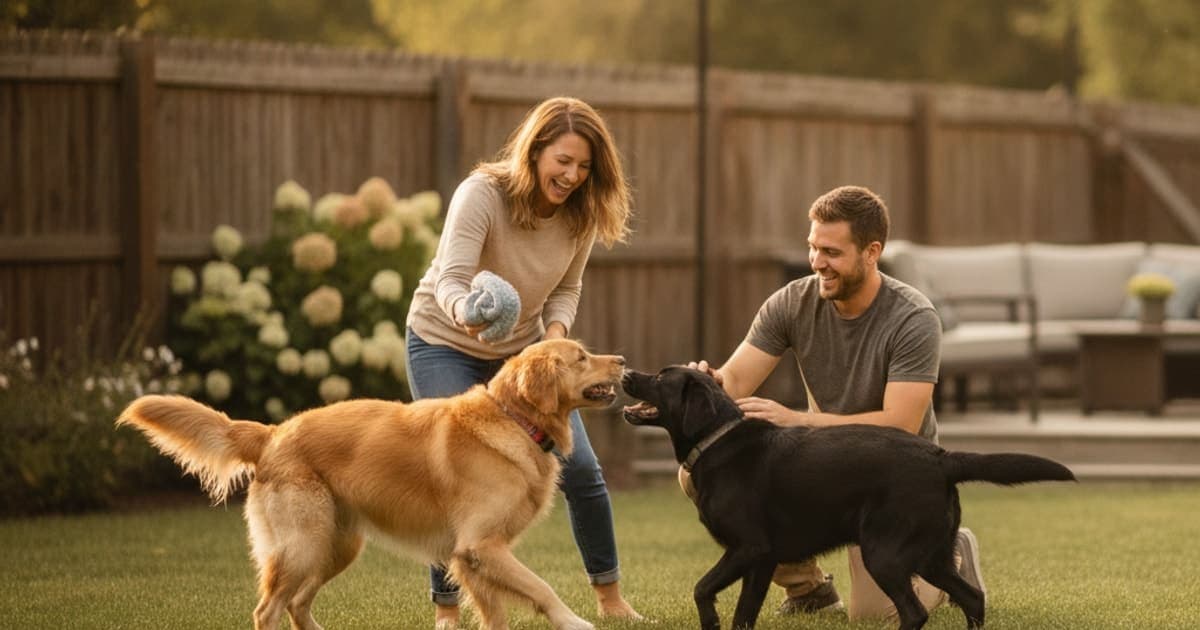 A dog being cared for at home, illustrating canine hip dysplasia in dogs: causes, pain and breeds