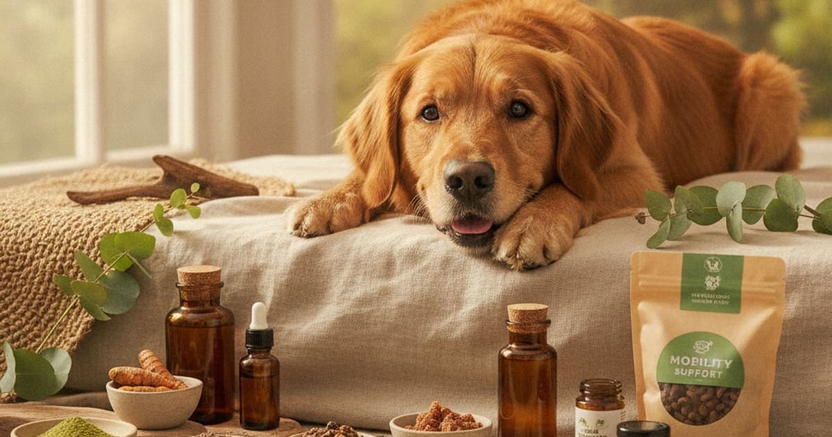 A dog being cared for at home, illustrating cetyl-m alternatives for dogs: 2026 options compared