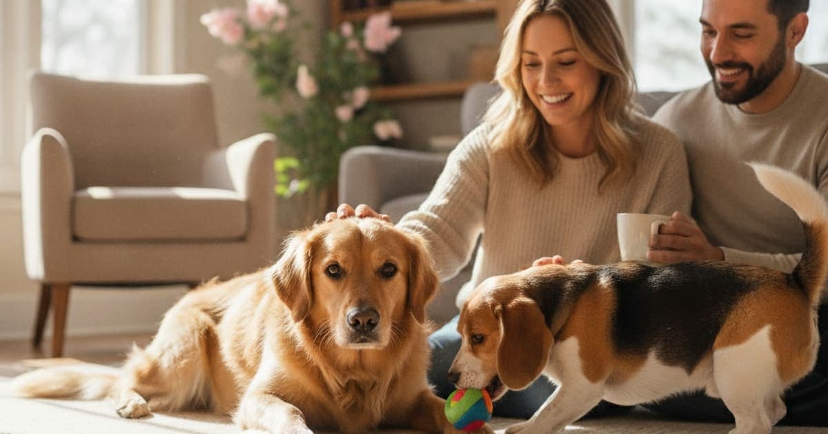 A dog being cared for at home, illustrating colitis in dogs: signs, causes and what helps