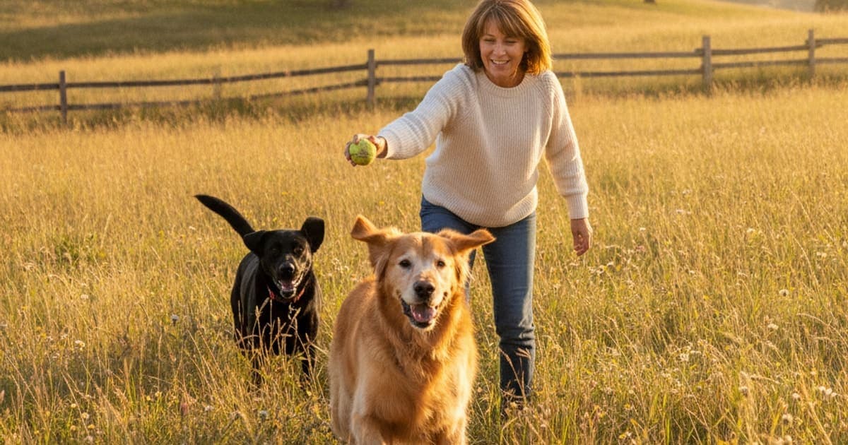 A dog being cared for at home, illustrating collagen vs glucosamine for dogs