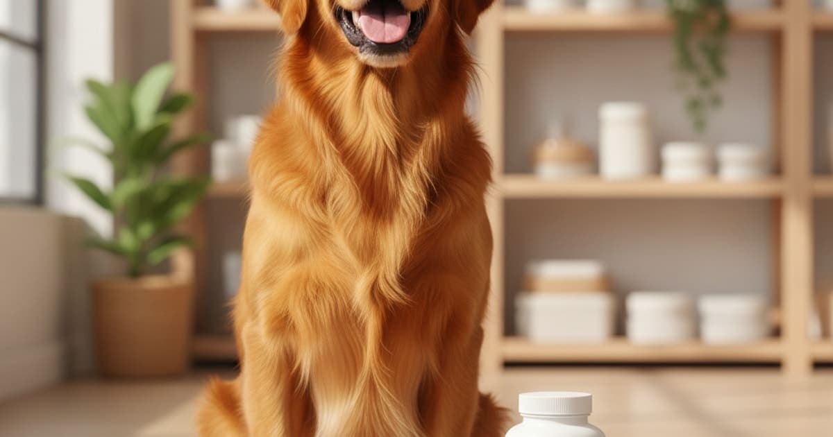 A dog being cared for at home, illustrating consumer reports best taurine supplement for dogs explained