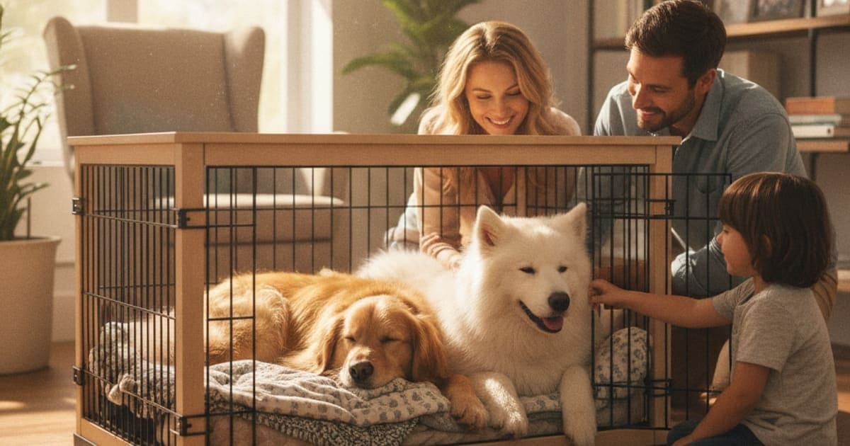 A dog being cared for at home, illustrating crate rest in dogs: signs, causes and what helps