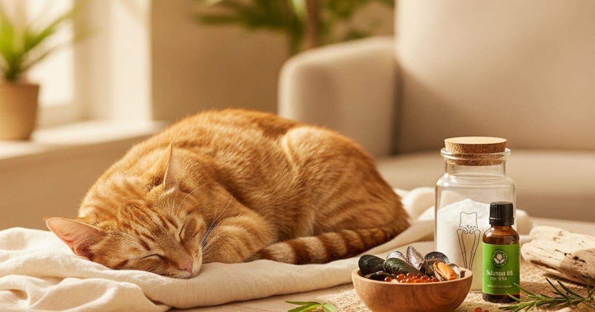 A dog being cared for at home, illustrating dasuquin vs cosequin for cats: what's the difference